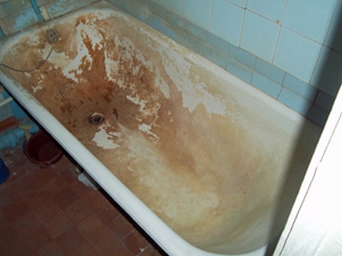 Как заделать (убрать) небольшой скол эмали на железной и чугунной ванне? Bio-Vanna