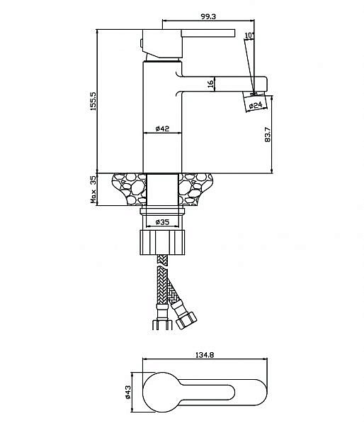 Смеситель для раковины Torres 17100TR