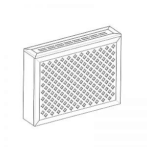 Экран с коробом для радиаторов 900х600x170 мм. ХДФ. Перфорированный. Готико Белый