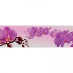 Фартук кухонный пластиковый 3х0,6 метра Розовые орхидеи 9246