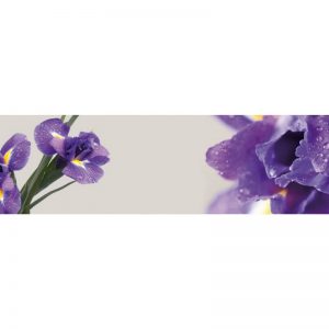 Фартук кухонный пластиковый 3х0,6 метра Фиолетовые орхидеи 9250