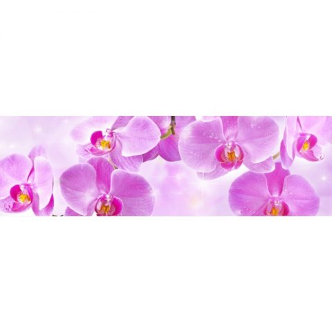 Фартук кухонный МДФ 2,8х0,6 метра Розовые орхидеи 8835