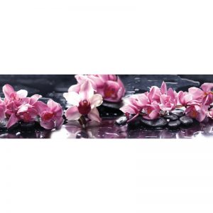 Фартук кухонный МДФ 2,8х0,6 метра Розовые орхидеи 9220