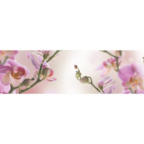 Фартук кухонный МДФ 2,8х0,6 метра Розовые орхидеи 9527