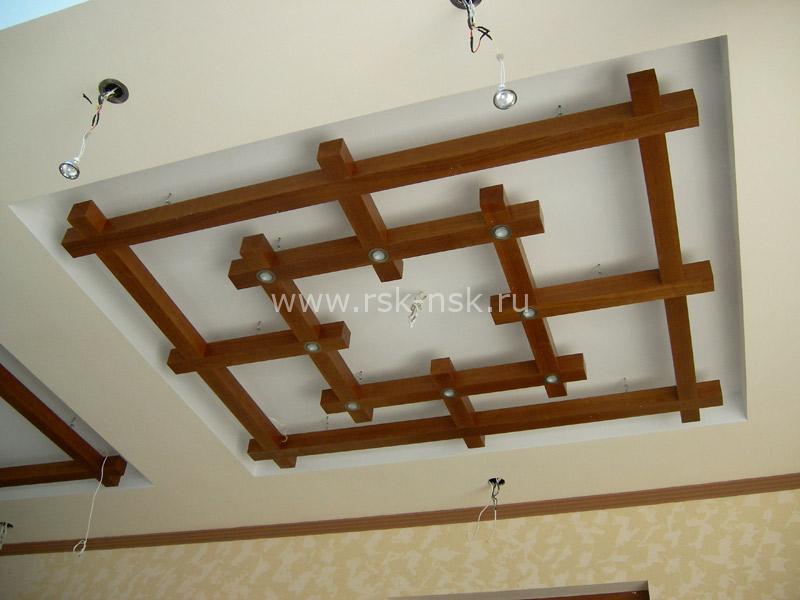 деревяный потолок
